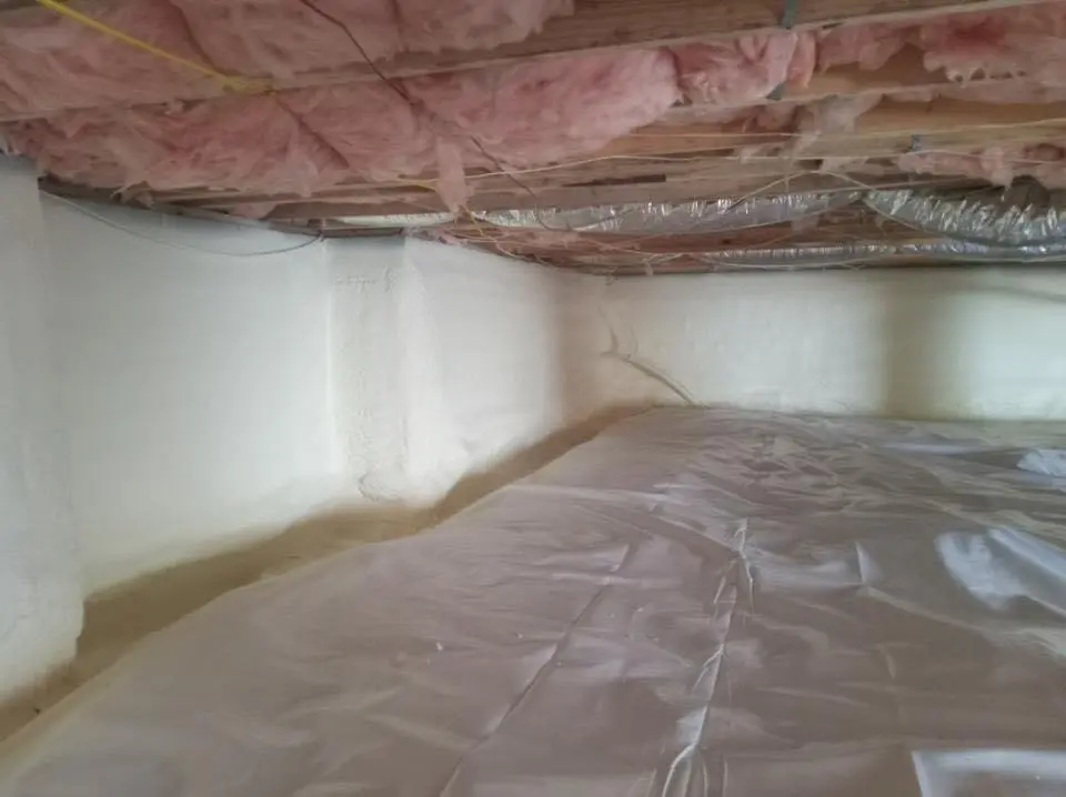 Crawl space encapsulation with closed-cell spray foam for Spray Foam Roofing in Deer Park